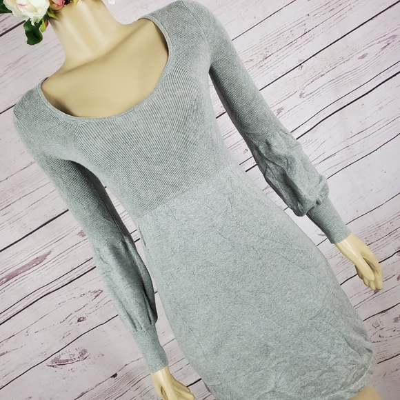 mandee Dresses Mandee Small Gray Long Sleeve Stretch Dress 5 For 2 Poshmark